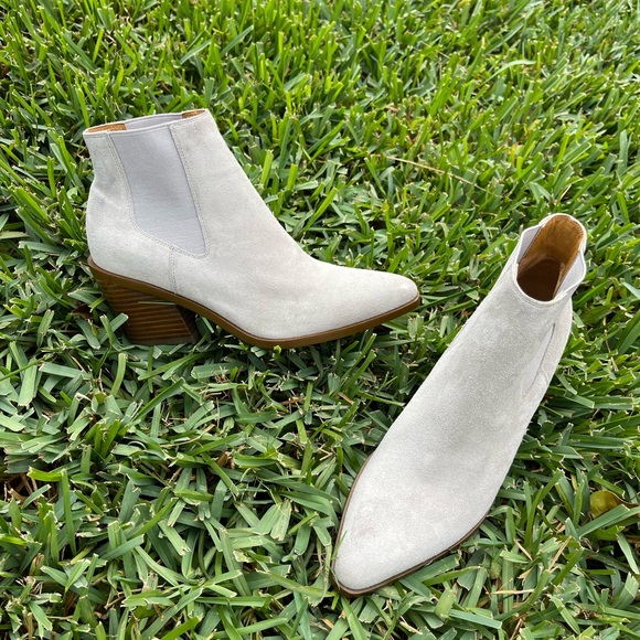 - RAG & BONE Razor Light Grey suede leather Chelsea boot size 37 - Picture 7 of 14